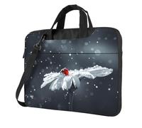 Pidgazdfgv Ladybug On Daisy Flower Laptop Bag Business Computer Laptop Unisex Spalla Messenger Cartella Back School Season, Nero , 14 inch