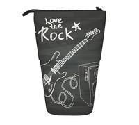 Pidgazdfgv Love Rock, astuccio portatile per matite, scuola, ufficio, bambini, studenti, adulti, ragazze, ragazzi, regalo per trucco