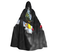 Pidgazdfgv Mantello con cappuccio a forma di coccinella con farfalla, unisex, per adulti, per cosplay, 147,3 cm, per Halloween, Natale, feste in maschera