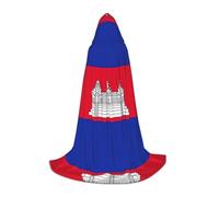 Pidgazdfgv Mantello con cappuccio con bandiera della Cambogia per bambini, per Halloween, travestimento da bambino, accessori per feste in costume e cosplay