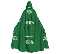 Pidgazdfgv Mantello con cappuccio con bandiera dell'Arabia Saudita, unisex, per adulti, per cosplay, 147,3 cm, per Halloween, Natale, feste in maschera