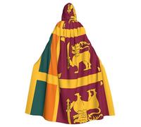 Pidgazdfgv Mantello con cappuccio con bandiera dello Sri Lanka, unisex, per adulti, per cosplay, 147,3 cm, per Halloween, Natale, feste in maschera