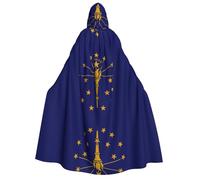 Pidgazdfgv Mantello Jedi con cappuccio per adulti, bandiera dell'Indiana, costume da vampiro, per Halloween, Natale, feste, cosplay, uniforme da vampiro, 59