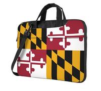 Pidgazdfgv Maryland Bandiera dello Stato Borsa per Laptop Business Computer Portatile Unisex Spalla Messenger Cartella Indietro Stagione Scuola, Nero , 13 inch