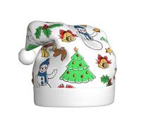 Pidgazdfgv Merry Christmas Happy (2) cappelli di Natale per adulti divertenti decorazioni in vetro per feste di Babbo Natale allegria albero di Natale casa