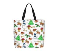 Pidgazdfgv Merry Christmas Happy (2) Shopping Bag Eco Friendly Shopping Tote Bag Scuola Lavoro Laptop Donne Ragazza Borsa per tutti i giorni