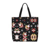 Pidgazdfgv Merry Christmas Happy Shopping Bag Eco Friendly Shopping Bag School Work Laptop Donne Ragazza Borsa per tutti i giorni