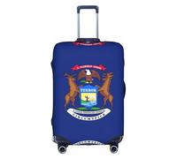 Pidgazdfgv Michigan State Flag - Copertura per valigie e valigie, adatta per bagagli da S a XL, bianco, M