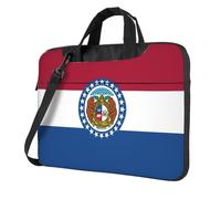 Pidgazdfgv Missouri - Borsa per computer portatile con bandiera dello Stato, unisex, borsa a tracolla per computer portatile, Nero , 14 inch