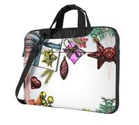Pidgazdfgv Natale 1 borsa per computer portatile Business Computer portatile unisex spalla messenger valigetta Back School Season, Nero , 14 inch