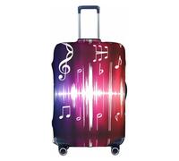 Pidgazdfgv Note musicali. Copertura per bagagli per valigia valigia copertura protettiva valigia copertura adatta S-XL pollici bagagli, bianco, XL