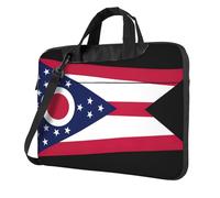 Pidgazdfgv Ohio State Flag Laptop Bag Business Computer Laptop Unisex Spalla Messenger Cartella Back School Season, Nero , 13 inch