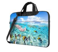 Pidgazdfgv Pesci variopinti Laptop Bag Business Computer Laptop Unisex Spalla Messenger Cartella Back School Stagione, Nero , 15.6 inch