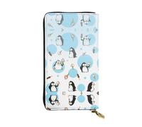 Pidgazdfgv Pinguino Palloncino Fiocco di Neve Donne RFID Blocco Portafoglio In Pelle Zip Telefono Frizione Grande Capacità Signora Borsa Da Vi