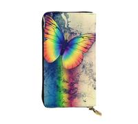 Pidgazdfgv Rainbow Butterfly Donne RFID Blocco Portafoglio In Pelle Zip Telefono Frizione Grande Capacità Signora Borsa Da Viaggio Regali