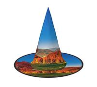 Pidgazdfgv Red Leaves Cappello di Halloween Festa di Natale Cosplay Costume Uomo Donna Classico Accessorio Fancy Dress Capelli