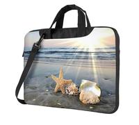 Pidgazdfgv Seashells On The Beach Laptop Bag Business Computer Laptop Unisex Shoulder Messenger Cartella Back School Season, Nero , 15.6 inch