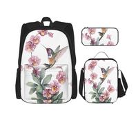 Pidgazdfgv Spring Bird Zaino per bambini ragazzi ragazze Lunch Box scuola Bookbag Set Studente secondario Studente universitario Regalo