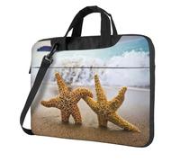 Pidgazdfgv Starfish On The Beach Borsa per computer portatile Business Computer portatile Unisex Spalla Messenger Cartella Back School Season, Nero , 14 inch