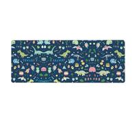 Pidgazdfgv Tappetino per mouse da gioco in panno antimacchia colorato elefante e Lea Premium Spill-Proof 800 x 300 x 3 mm lungo scrivania pad
