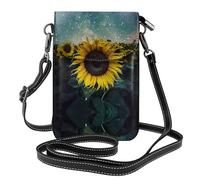 Pidgazdfgv The Most Beautiful Sunflower Crossbody Wallet Women Leather Small Travel Strap Handbag Phone Bag Cell Phone Small Purse