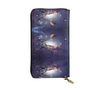 Pidgazdfgv The Solar System Donne RFID Blocco Portafoglio In Pelle Zip Telefono Frizione Grande Capacità Signora Viaggio Borsa Regali