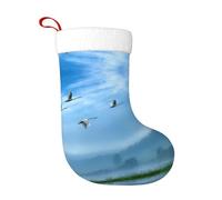 Pidgazdfgv Uccelli che volano via sopra il cielo calze di Natale calze di Natale ornamenti da appendere sacchetti regalo caramelle decorazioni natalizie