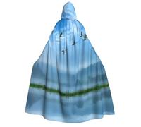Pidgazdfgv Uccelli che volano via sopra il cielo Mantello Jedi Robe con cappuccio Halloween Festa di Natale Cosplay Costume Vampiro Uniform59