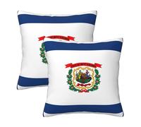 Pidgazdfgv West Virginia - Federa per cuscino con bandiera dello Stato della Virginia Occidentale, quadrata, per divano, camera da letto,