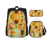 Pidgazdfgv Zaino colorato astratto per bambini ragazzi ragazze Lunch Box scuola Bookbag Set secondario studente universitario regalo