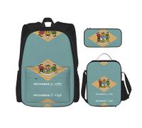 Pidgazdfgv Zaino con bandiera del Delaware, per bambini, ragazzi, ragazze, portapranzo, scuola, libri, set regalo per studenti universitari