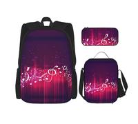 Pidgazdfgv Zaino con note musicali per bambini, ragazzi e ragazze, per la scuola, idea regalo per studenti universitari