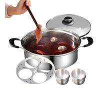 Pidocchi bracconiere in acciaio inossidabile - padella per bracconiere per uova | Pan a vapore Maker di uova non stick in camicia | Bouchard da cucina in acciaio inossidabile per la colazione Brunch