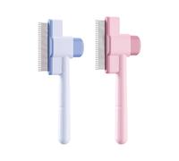 Pidocchi Gatti Spazzola Pulci Pettine Per Cani Grooming Con Pulsante di Rilascio Denti Lunghi Cavi Pet Rimozione Dei Capelli