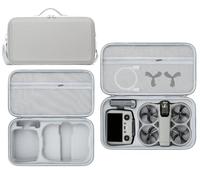 Pidynx Custodia per drone compatibile con DJI Avata 360, guscio impermeabile in PU e fodera in EPE integrale, portatile per viaggi all'aperto (telecomando grigio e custodia per batteria)