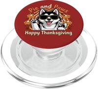 Pie and Paws Happy Thanksgiving Sweet Dog Husky Design PopSockets PopGrip per MagSafe