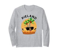 Pie Land Funny Island Pun Maglia a Manica