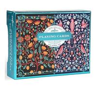 piece & love eeBoo Carte da gioco con uccelli e fiori, include 2-52 mazzi di carte, mazzi tradizionali con belle opere d'arte e bordi dorati