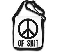Piece of Sh* t - Borsa a tracolla con scritta "Peace Sign", stile hippie, colore:
