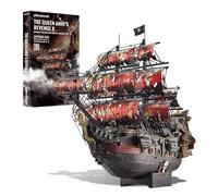 Piececool Metal Puzzle 3D Regina Annes Vendetta, Nave Pirata Puzzle 3D Metallo, Modellini per Acciaio Inossidabile, Regalo, Raccolta, Metallico, Modellismo da Costruire Adulti, 369 Pezzi (Rosso)