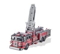Piececool Metal Puzzle Macchine Antincendio Camion con Scale, Automobile- Puzzle 3D Metallo, Modellini per Acciaio Inossidabile, Regalo, Materiale Metallico, Modellismo da Costruire Adulti, 354 Pezzi