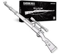 Piececool Puzzle 3D in metallo modello fucile da cecchino 98K, Puzzle 3D in metallo modello d'arma in acciaio inossidabile 340, grandi dimensioni, regalo di compleanno, kit di modellismo per adulti