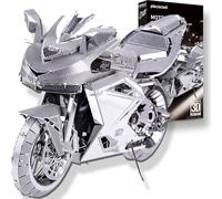 Piececool Puzzle 3D Metallo, Modellismo Luoghi di Moto, 3D Puzzle de Paris Modellino Giocattoli per Adulti e Adolescenti,Regalo per Uomini e Donne (Argento)