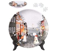 PieceRelax Puzzle 3D Piatto - Katherine Blower - Harbor’s First Snow | 124 Pezzi | Decorazione Artistica da Tavolo o Mensola | Puzzle Decorativo per Adulti [PL1023]