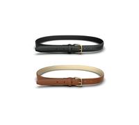 PIECES 2-Pack Belt Pcoline Noos-Jeans da 2 Pezzi, Nero, Numeric_80 (Pacco da 2) Donna