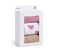 PIECES 3-Pack Box Pcjopi Xmas Glitter Socks Confezione da 3 Pezzi BC, Tawny Port, Taglia Unica (Pacco da 3) Donna