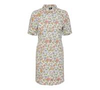 PIECES Abito camicia 'Blume' crema / colori misti, Taglia 36