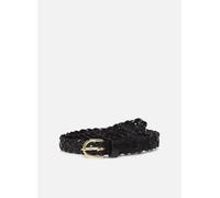 Pieces - Avery Leather Braided Slim Belt Nero - Cinture 90 Nero