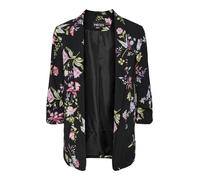 PIECES Pcboss 3/4 Printed Blazer Noos, Nero/AOP:Flower, S Donna