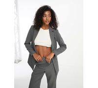 Pieces - Blazer sartoriale antracite in coordinato-Grigio XL